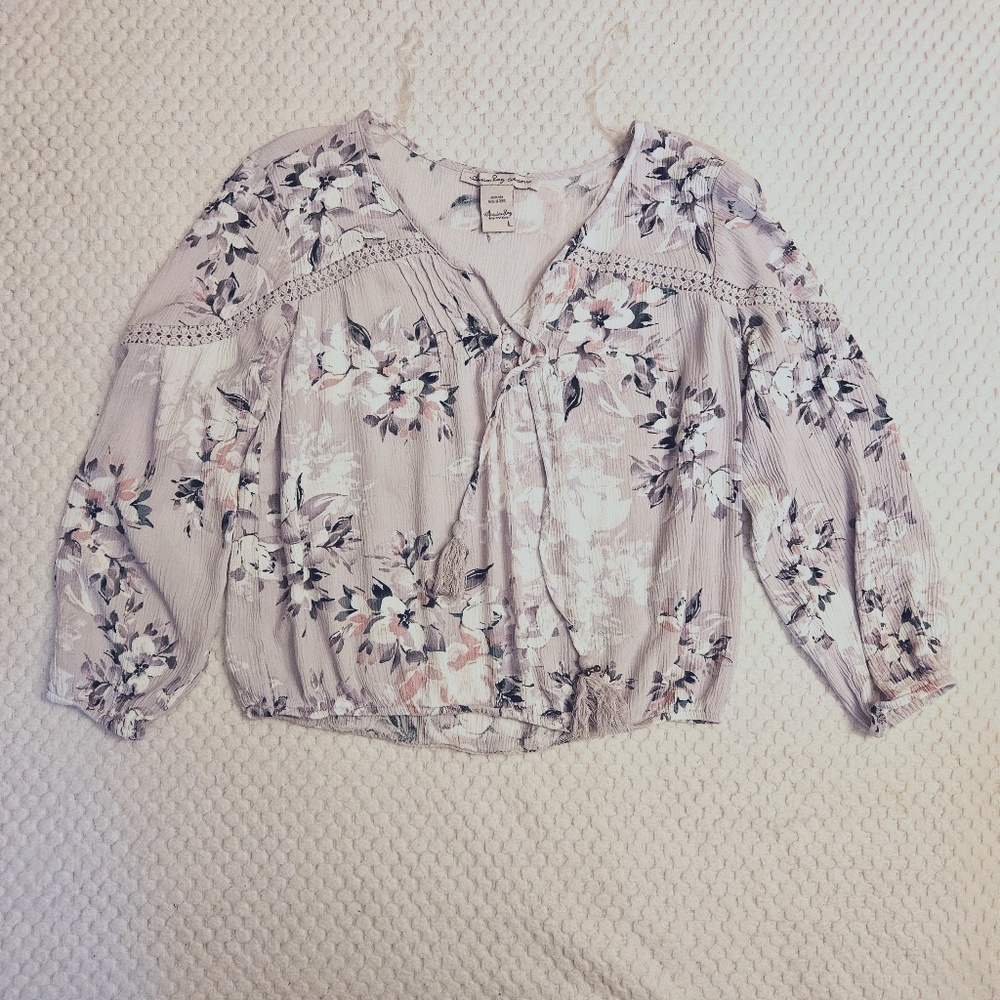 Long Sleeve Women's Peasant Top